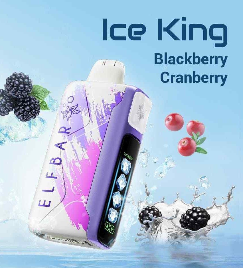 ELF-BAR-ICE-KING-30000-PRICE-IN-DUBAI-BLACKBERRY-CRANBERRY ELFBAR Ice King Blackberry Cranberry 30000Puffs 50mg - Image 1