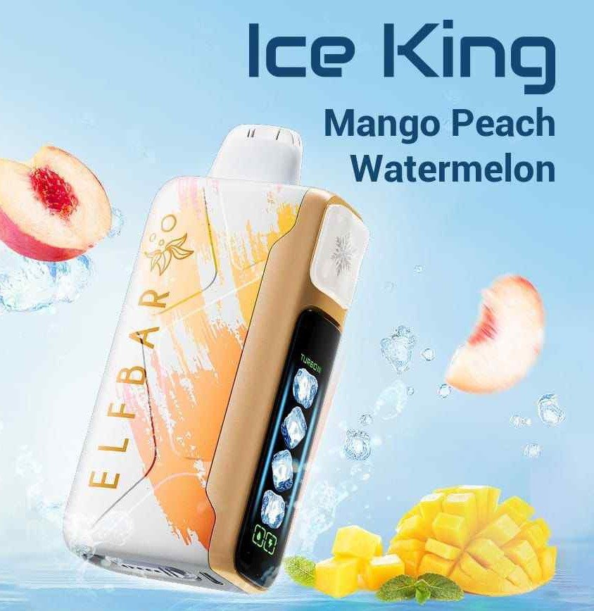 ELF-BAR-ICE-KING-30000-PRICE-IN-DUBAI-MANGO-PEACH-WATERMELON ELFBAR Ice King Peach Mango Watermelon 30000Puffs 50mg - Image 1