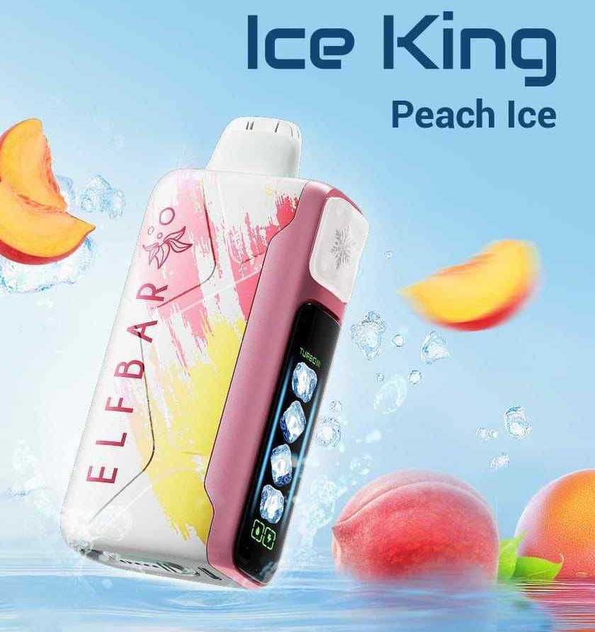 ELF-BAR-ICE-KING-30000-PRICE-IN-DUBAI-PEACH-ICE ELFBAR Ice King Peach ice 30000Puffs 50mg - Image 1
