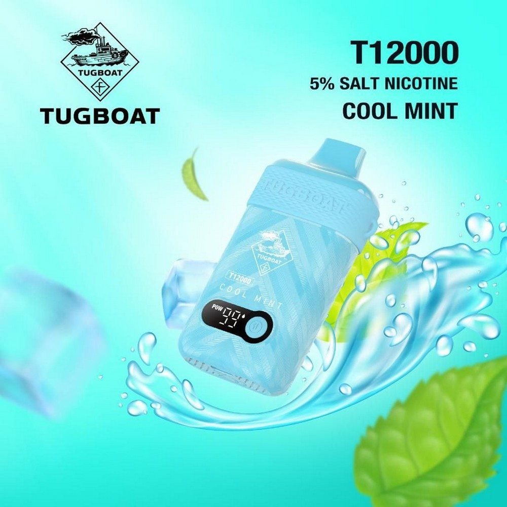 tugboat-t12000-cool-mint-disposble-vape TUGBOAT T12000 Cool Mint - Image 1